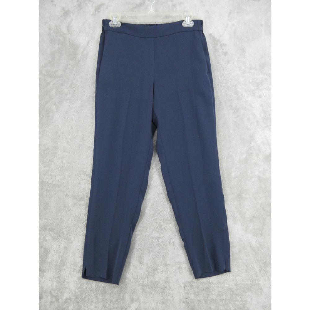 J Crew Pants Womens Size 6 Jamie Navy Blue Pull On Elastic Waist Tapered Leg